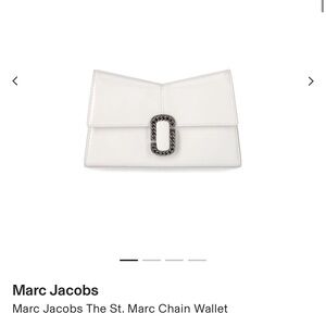 Marc Jacobs White Clutch with Silver Accent